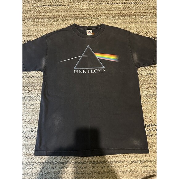 Faded Pink Floyd 2004 Dark Side of the Moon T-shirt  Black AAA Tag Size Large - Picture 1 of 4